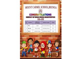 Result Of September's  Month  Competitions