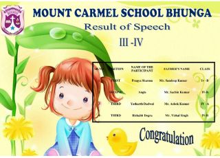 Result Of September's  Month  Competitions